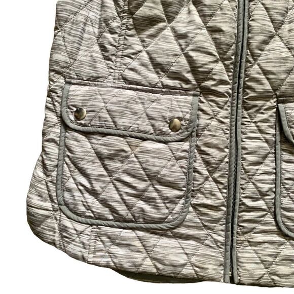 Croft & Barrow Gray Quilted Vest Size Medium - Picture 3 of 7